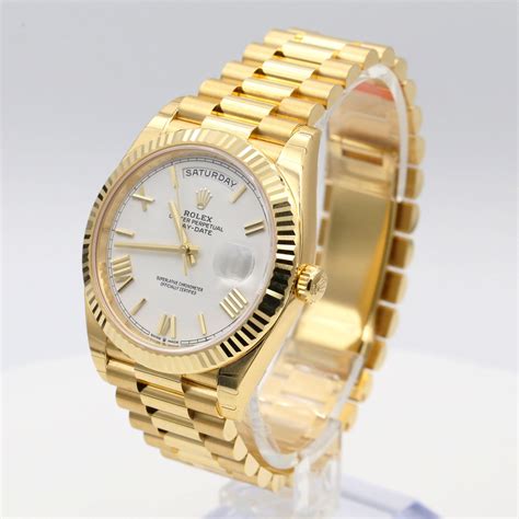 mens rolex day date gold|rolex day date 40mm price.